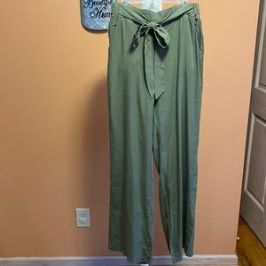 Olive green linen pants/ please check measurements in details